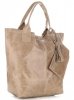 GEANȚĂ DIN PIELE shopper bag Genuine Leather bej 788